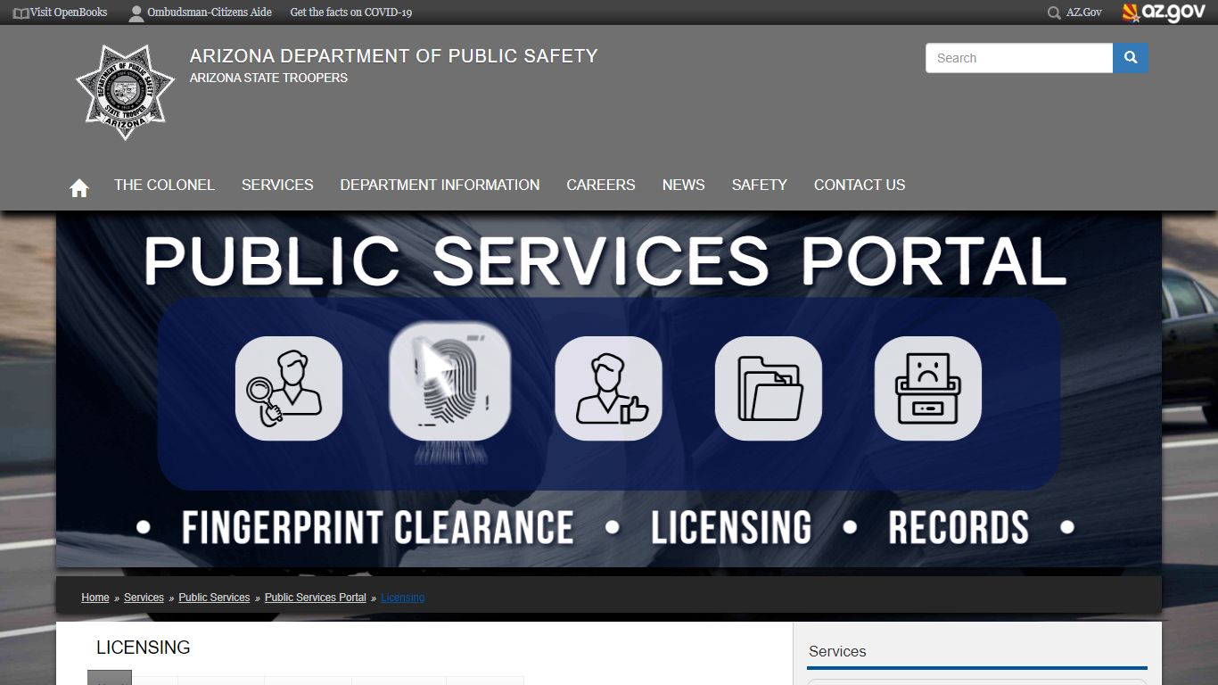 Licensing | Arizona Department of Public Safety